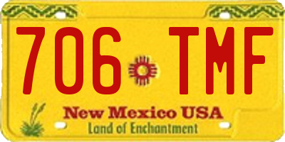 NM license plate 706TMF