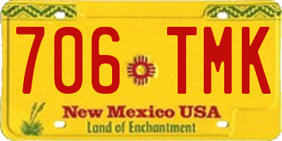 NM license plate 706TMK
