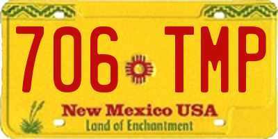 NM license plate 706TMP