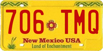 NM license plate 706TMQ