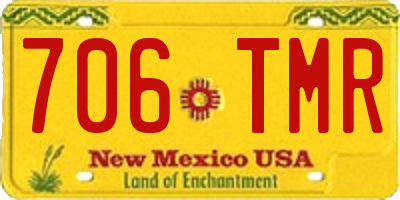 NM license plate 706TMR