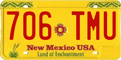 NM license plate 706TMU