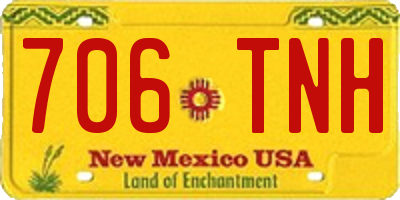 NM license plate 706TNH