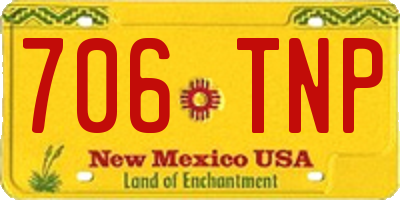 NM license plate 706TNP