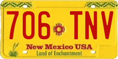 NM license plate 706TNV