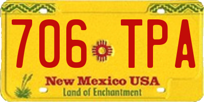 NM license plate 706TPA
