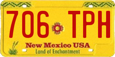 NM license plate 706TPH