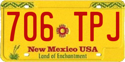 NM license plate 706TPJ