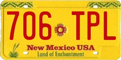 NM license plate 706TPL