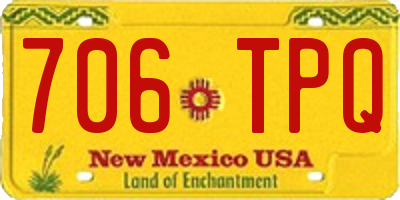 NM license plate 706TPQ