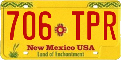 NM license plate 706TPR