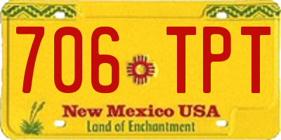 NM license plate 706TPT