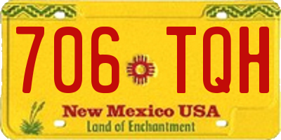 NM license plate 706TQH