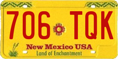 NM license plate 706TQK