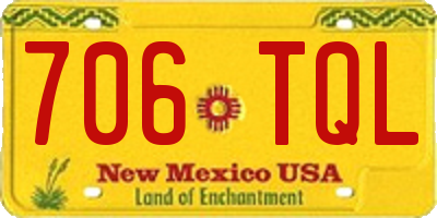 NM license plate 706TQL
