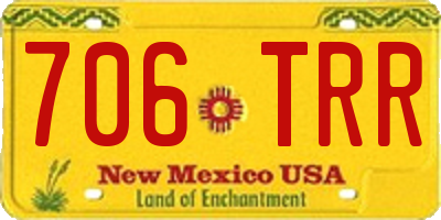 NM license plate 706TRR