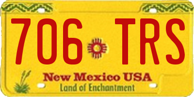 NM license plate 706TRS