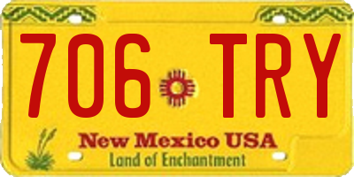 NM license plate 706TRY