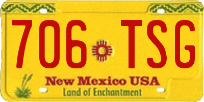 NM license plate 706TSG