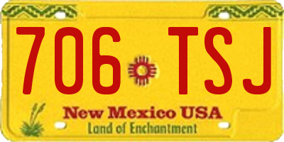 NM license plate 706TSJ