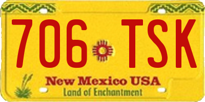 NM license plate 706TSK