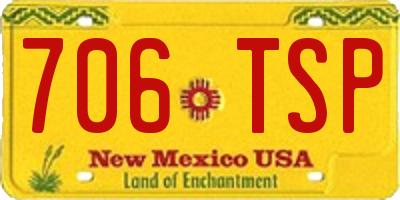 NM license plate 706TSP