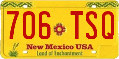 NM license plate 706TSQ