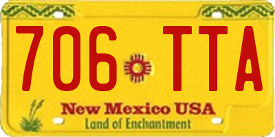 NM license plate 706TTA