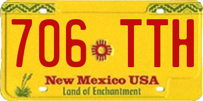 NM license plate 706TTH