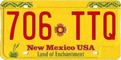 NM license plate 706TTQ