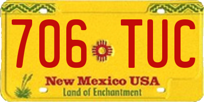 NM license plate 706TUC