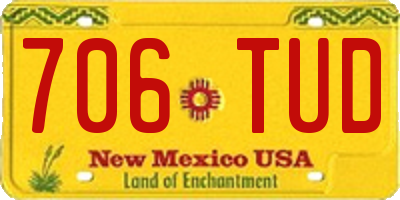 NM license plate 706TUD
