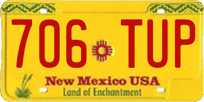 NM license plate 706TUP