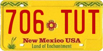 NM license plate 706TUT