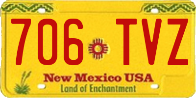 NM license plate 706TVZ