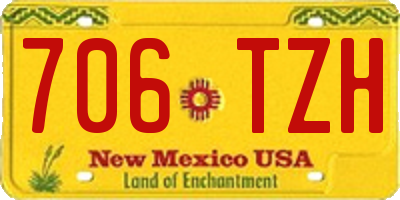 NM license plate 706TZH