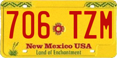 NM license plate 706TZM