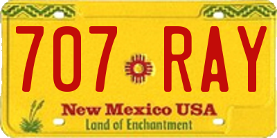 NM license plate 707RAY