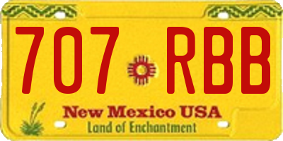NM license plate 707RBB
