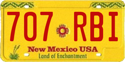 NM license plate 707RBI