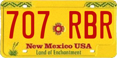 NM license plate 707RBR