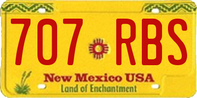 NM license plate 707RBS