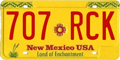 NM license plate 707RCK