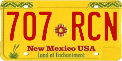 NM license plate 707RCN