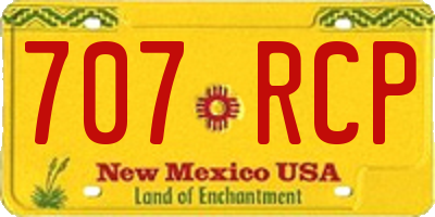 NM license plate 707RCP