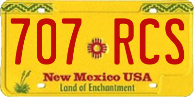 NM license plate 707RCS