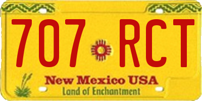 NM license plate 707RCT