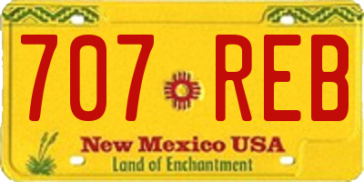 NM license plate 707REB