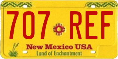 NM license plate 707REF