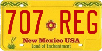 NM license plate 707REG